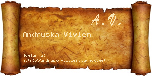 Andruska Vivien névjegykártya